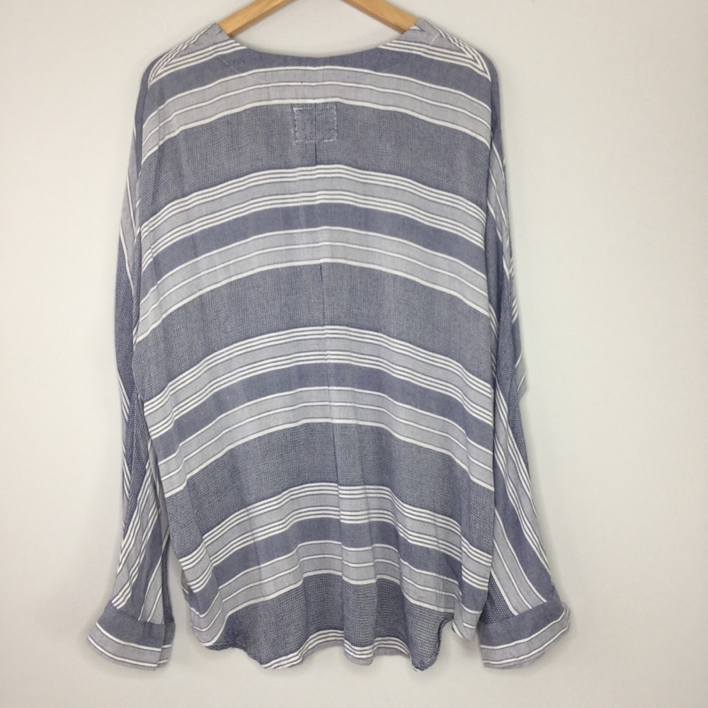 Rails Lily Athens stripe lace up tunic top - Picture 3 of 8
